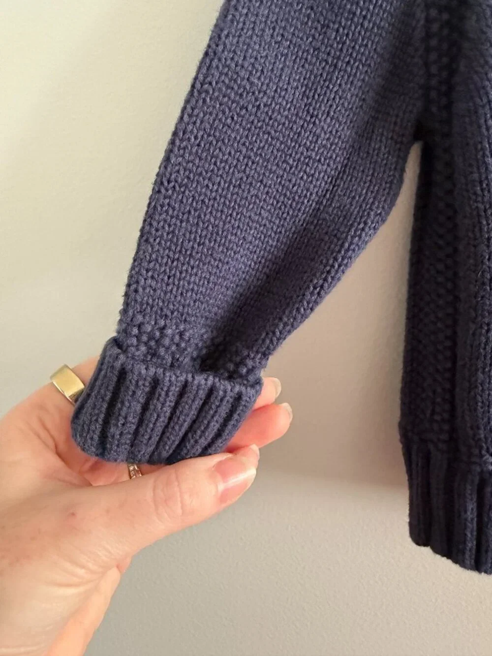 Ralph Lauren Baby Chunky Knit Navy Cardigan 12M